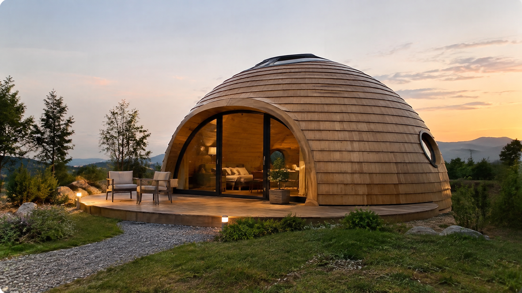 Constructeur de cabane insolite | Logement atypique 2 Igloo en bois Otalik